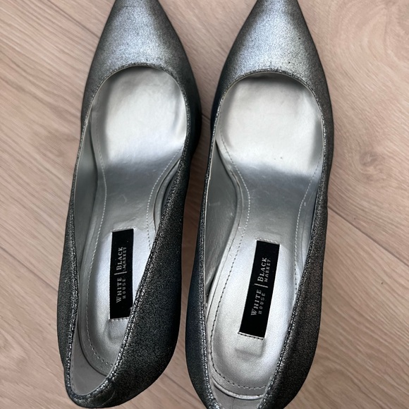 WHBM dark metallic nubuck leather stilettos - Picture 7 of 16